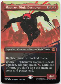 Raphael, Ninja Destroyer (Borderless) *Foil* TMT 218 NM - Image 1