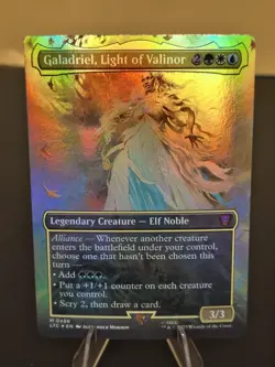 MTG: Galadriel, Light of Valinor (Borderless) Foil Commander: LOTR #498 Mythic - Image 1