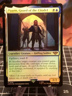 FOIL Pippin, Guard of the Citadel Universes Beyond: The Lord of the Rings: Tales - Image 1