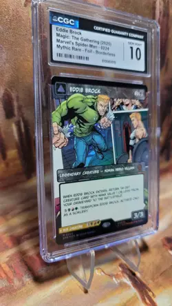 MTG Eddie Brock Marvel's Spider-Man Borderless Foil CGC Gem 10 - Image 3