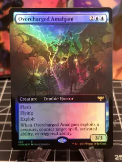 FOIL Overcharged Amalgam (Extended Art) Innistrad: Crimson Vow NM - Image 1