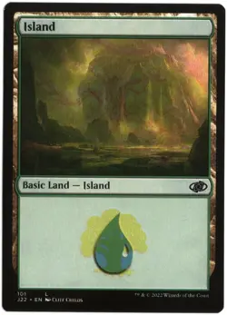 MTG Misprint Island/ Forest Double Print Jumpstart 2022 Magic The Gathering - Image 1
