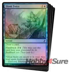 Foil Think Twice X4 M/NM Magic: The Gathering MTG Time Spiral Remastered - Image 1