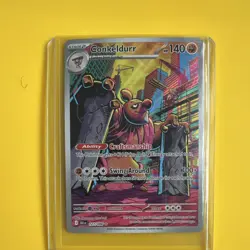 Pokemon Conkeldurr Sv: Black Bolt Illustration Rare Holo 140 HP 100+ ATK 127/086 - Image 1