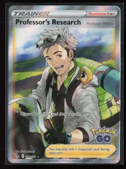 Professor's Research (Full Art) 078/078 Ultra Rare Trainer Pokemon GO NM - Image 1