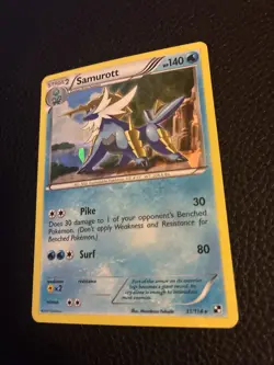 Pokemon TCG - SAMUROTT - 31/114 - CRACKED ICE HOLO - BLACK & WHITE 2011 - LP - Image 2