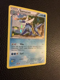 Pokemon TCG - SAMUROTT - 31/114 - CRACKED ICE HOLO - BLACK & WHITE 2011 - LP - Image 3