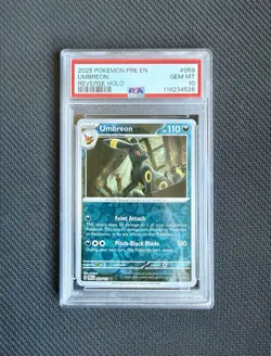 2025 POKEMON PRE EN-PRISMATIC EVOLUTIONS #059 UMBREON REVERSE HOLO - PSA 10 - Image 1