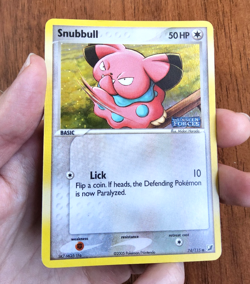 Pokemon TCG Snubbull EX Unseen Forces Holo 74/115 Stamped 2005 LP - Image 4