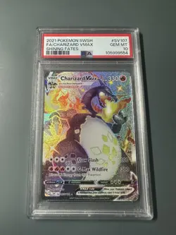 2021 POKEMON SWORD & SHIELD SHINING FATES #SV107 FULL ART/CHARIZARD VMAX PSA 10 - Image 1