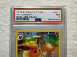 2022 Pokemon SWSH Brilliant Stars Flareon Trainer Gallery Holo TG01/TG30 PSA 7 - Image 2