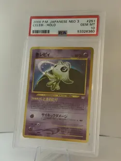 2000 Pokemon Japanese Neo 3 Awakening Legends Celebi #252 Holo PSA Gem Mint 10 - Image 1