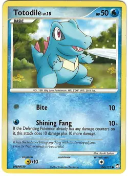 Totodile 106/123 Pokemon Card Mysterious Treasures Common 50 HP LP OA - Image 1