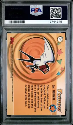 2003 TOPPS POKEMON ADVANCED #81 TAILLOW PSA 9 - Image 2