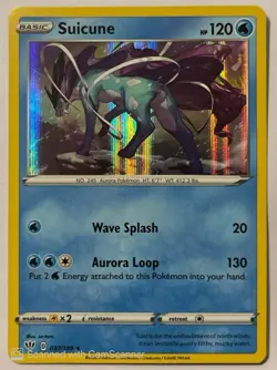 Pokemon Suicune 037/189 Swsh03 Darkness Ablaze Holo Rare Basic 120HP - Image 1