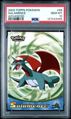 2003 TOPPS POKEMON ADVANCED #68 SALAMENCE PSA 10 - Image 1