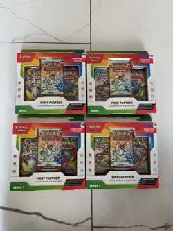 (4x) Pokemon Mega Evolution First Partner Series 1 Illustration Collection Box - Image 1