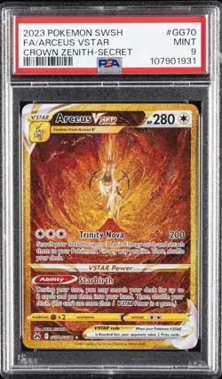 2023 POKEMON SWORD & SHIELD CROWN ZENITH SECRET FULL ART/ARCEUS VSTAR PSA 9 - Image 1