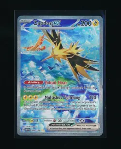 ZAPDOS 2023 POKEMON EX SCARLET & VIOLET 151 HOLO 202 SPECIAL ILLUSTRATION RARE - Image 1
