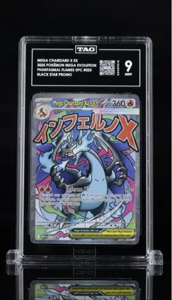Pokemon TCG Mega Charizard x EX #023 Black Star Promo TAG 9 PHANTASMAL FLAMES - Image 1