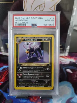 Pokemon Houndoom Neo Discovery #23 1st Edition PSA 10 - Image 1