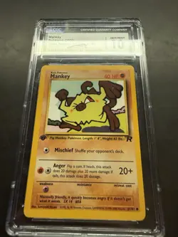 MANKEY 61/82 Team Rocket - 1st Edition Pokemon (2000) CGC 10 GEM MINT - Image 3