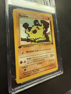 MANKEY 61/82 Team Rocket - 1st Edition Pokemon (2000) CGC 10 GEM MINT - Image 5