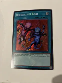 Yu-Gi-Oh Delinquent Duo LCKC-EN101 Secret Rare 1st Edition Near Mint Condition - Image 1
