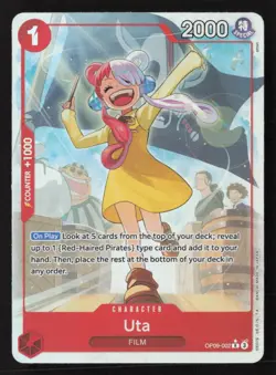 Uta (Parallel) R OP09-002 NM - One Piece TCG - Image 1