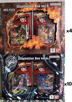 One Piece TCG Illustration Box Vol 5 and Vol 6 Lot of 14 - Factory Sealed - Image 1