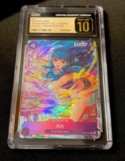 2025 ONE PIECE CCG AIN ALTERNATE ART PARALLEL ST05-002 CGC 10 PRISTINE - Image 1