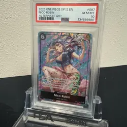 2025 ONE PIECE OP12-LEGACY OF THE MASTER ALTERNATE ART #087 NICO ROBIN PSA 10 - Image 1