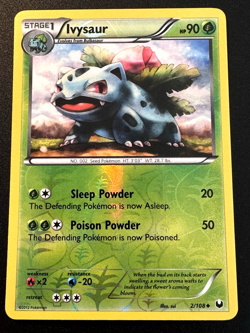Ivysaur 2/108 BW Dark Explorers Pokemon Card Reverse Holo Foil Rare LP - Image 1