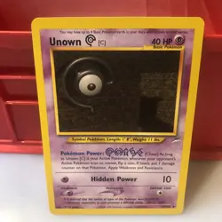 UNOWN C - 57/105 - Neo Destiny - Uncommon - Pokemon Card - Mint - Image 1