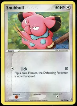 Pokemon Card Snubbull Unseen Forces 74/115 Reverse Holo Stamped NM - Image 1