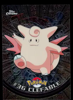 Pokemon Card - Clefable Topps Chrome TV Animation Edition 36 Foil - Image 1