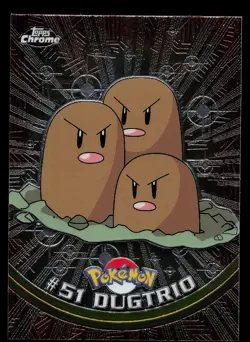 Pokemon Card - Dugtrio Topps Chrome TV Animation Edition 51 Foil - Image 1