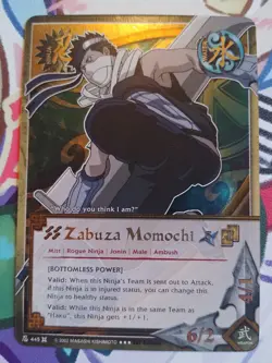 Zabuza Momochi N445 Super Rare 1st Edition Naruto CCG Bandai Card Lightly Played - Image 1