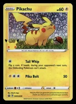 Pikachu - SWSH039 SWSH: Sword & Shield Promo Cards Pokemon TCG Holo - Image 1