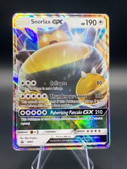 Pokemon Card - Snorlax GX Black Star Promo SM05 Holo - Image 1
