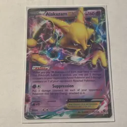 Pokemon Alakazam EX 25/124 Fates Collide Ultra Rare Holo Basic 160HP Card - Image 1