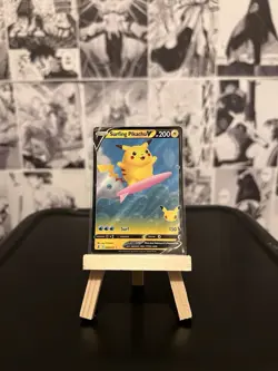 Pokemon TCG Surfing Pikachu v Celebrations Holo Ultra Rare Card 008/025 - Image 1