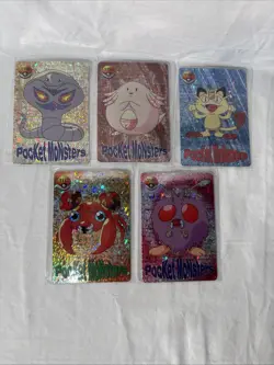 Pokemon Japanese Vintage Vending Stickers Prism Holo Card Lot 9 - Image 4