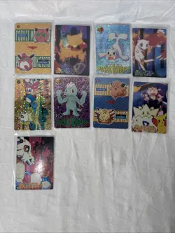 Pokemon Japanese Vintage Vending Stickers Prism Holo Card Lot 6 - Image 4