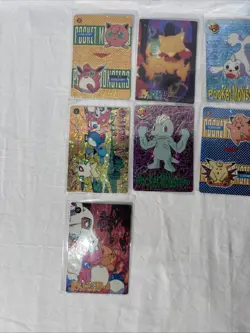 Pokemon Japanese Vintage Vending Stickers Prism Holo Card Lot 6 - Image 5