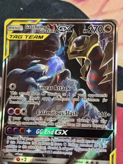 Pokemon Garchomp and Giratina GX SM193 Black Star Promo Card LP - Image 2