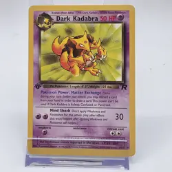 Pokemon Dark Kadabra 1st Edition Team Rocket 39/82 WOTC Vintage Card 1999-2000 - Image 1