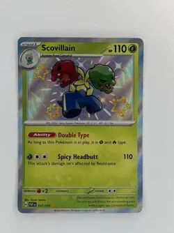 Pokemon Card – Scovillain 107/091 – SV: Paldean Fates Holo, Shiny – Near Mint - Image 1