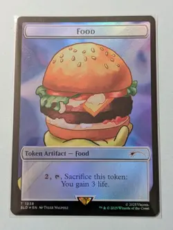 Food Token 1938 SpongeBob SquarePants MTG Foil Food Token Magic The Gathering - Image 1