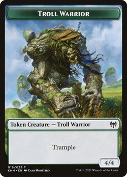 TROLL WARRIOR TOKEN mtg NM/NM- Kaldheim - Image 1